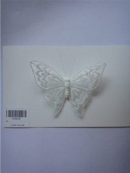 six style white silk butterflies