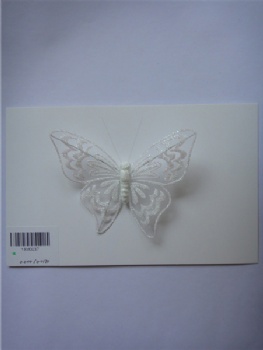 six style white silk butterflies