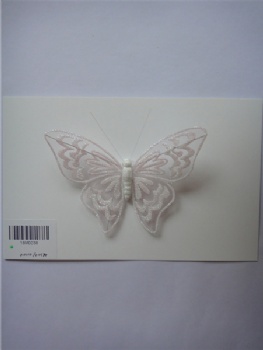 six style white silk butterflies