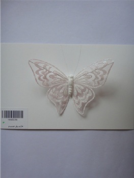 six style white silk butterflies