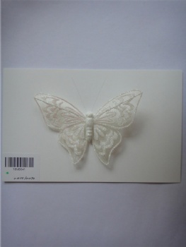 six style white silk butterflies