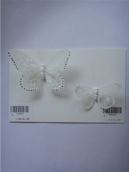 3 style white pvc fluorescence butterfly