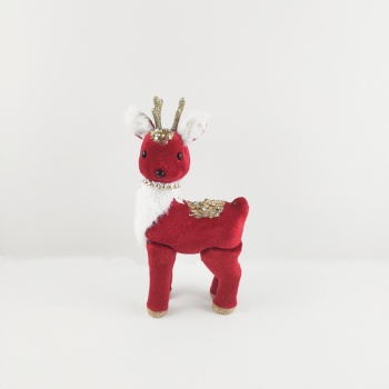 Red White Color Standing Reindeer