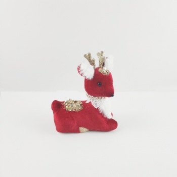 Red White Color Standing Reindeer