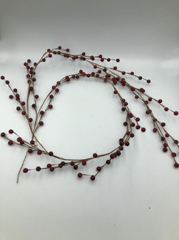 183cm berry garland grey & red