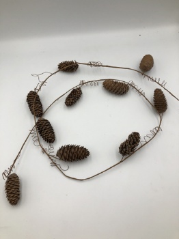 150cm pinecone garland natural