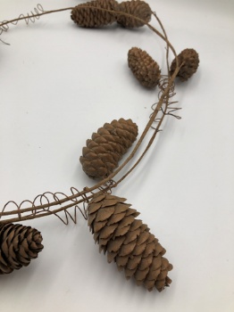 150cm pinecone garland natural