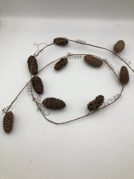 150cm pinecone garland natural