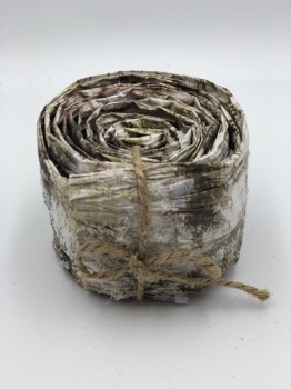 paper ribbon with jute bowknot / copy bark (size:6x150cm)