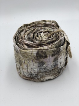 paper ribbon with jute bowknot / copy bark (size:6x150cm)