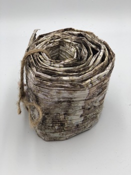 paper ribbon with jute bowknot / copy bark (size:8x150cm)​