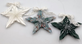 paper star with bowknot (size: 16cm)