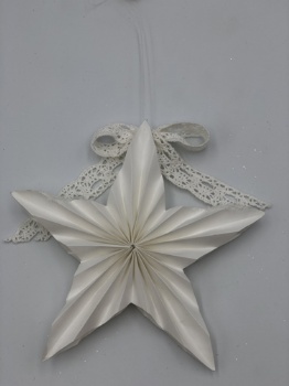 paper star with bowknot (size: 16cm)