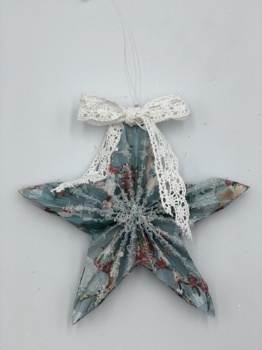 paper star with bowknot (size: 16cm)