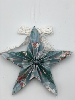 paper star with bowknot (size: 16cm)