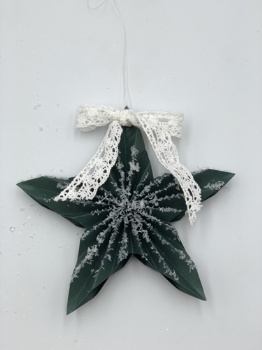 paper star with bowknot (size: 16cm)