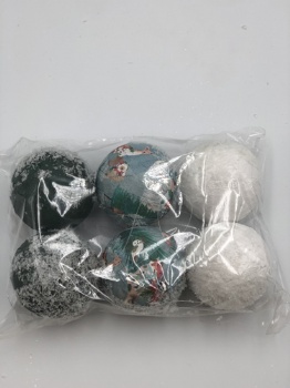 6pcs paper ball hanger in polybag (ball size: 6cm)