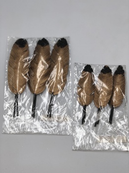 paper feather 6pcs in polybag (size:17x12cm & 14 x 9.5cm)