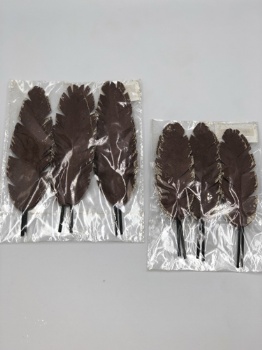 paper feather 6pcs in polybag (size:18x15cm & 16 x 12cm)