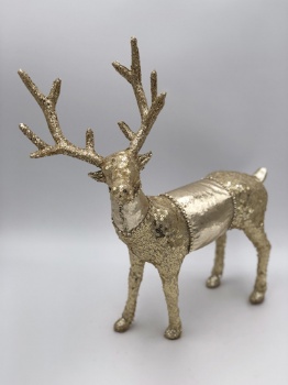 gold sequin reindeer (size:28x7x36cm)