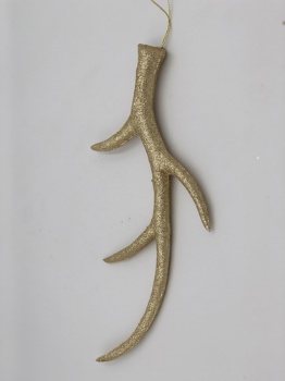 gold plastic glitter deer horn