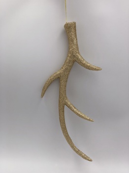 gold plastic glitter deer horn