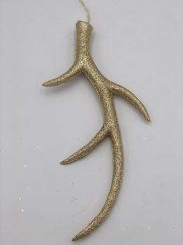 gold plastic glitter deer horn