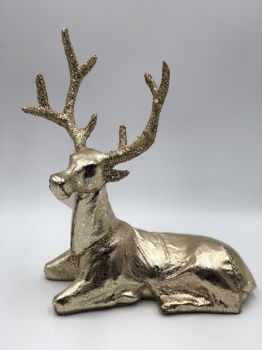 gold PU reindeer sitting