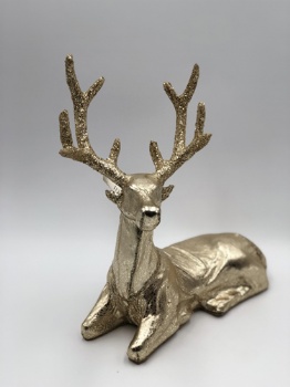 gold PU reindeer sitting