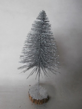 silver glitter tree 18x18x36cm