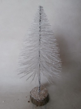 pine needle high silver+ snow round tree  30cm & 15cm