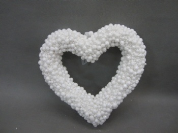 silver heart wreath 33x33cm & 21x19cm