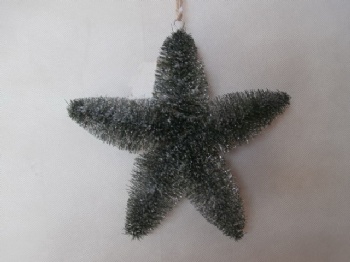 pine needle champagne glitter star 25cm & 20cm & 15cm