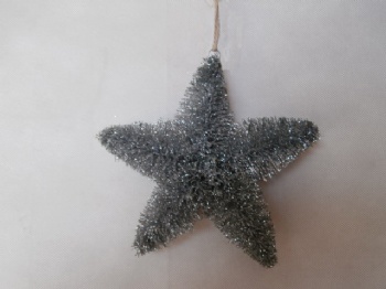 pine needle champagne glitter star 25cm & 20cm & 15cm