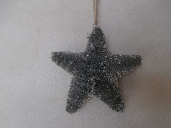 pine needle champagne glitter star 25cm & 20cm & 15cm