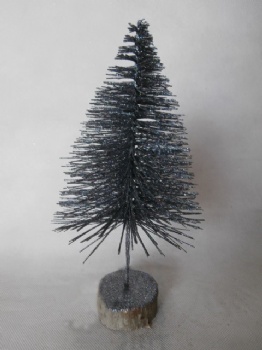 30cm pine needle grey high silver round tree