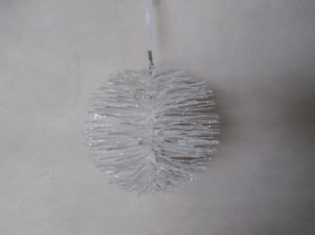 white pine needle high silver /silver/champagne ball 15cm