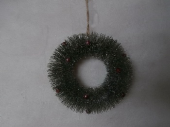 pine needle champagne glitter + snow wreath 20cm & 15cm