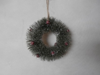 pine needle champagne glitter + snow wreath 20cm & 15cm