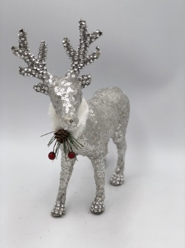 silver sequin reindeer