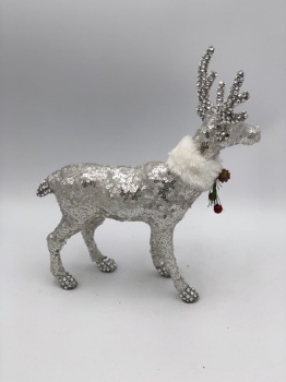 silver sequin reindeer