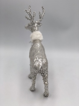 silver sequin reindeer