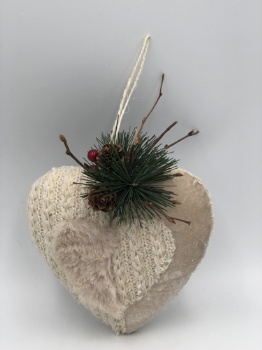 star, heart, ball hanger with pine needle