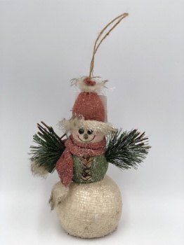 three colors snowman hanger (size: h=19cm)