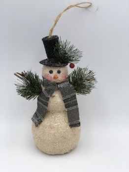 three colors snowman hanger (size: h=19cm)