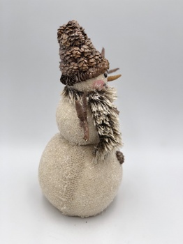 pinecone hat snowman (size: h=27cm)