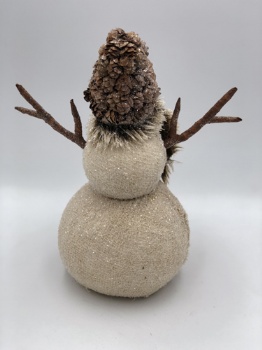 pinecone hat snowman (size: h=27cm)