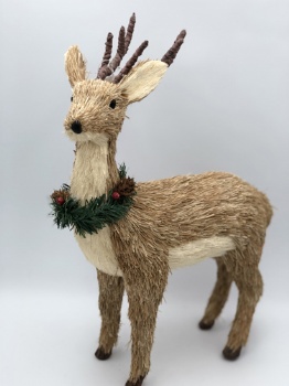 brown grass stand reindeer (size: h=42cm)