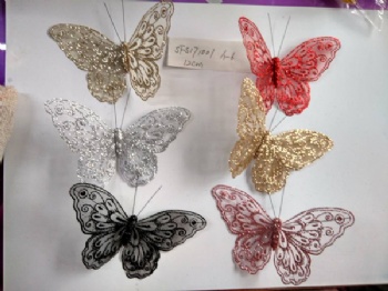 6 colors silk butterfly