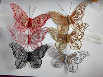 6 colors silk butterfly